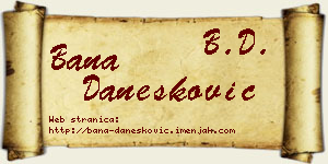 Bana Danesković vizit kartica